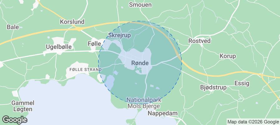 Rønde Airbnb map